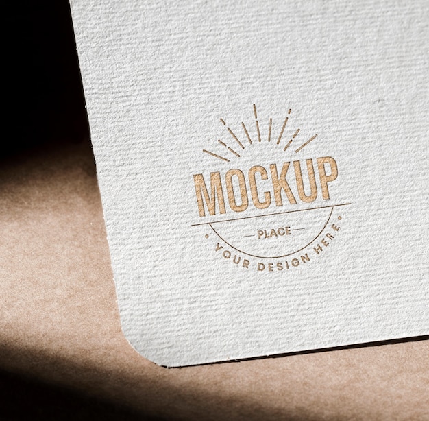 Mock-up textured paper card for business