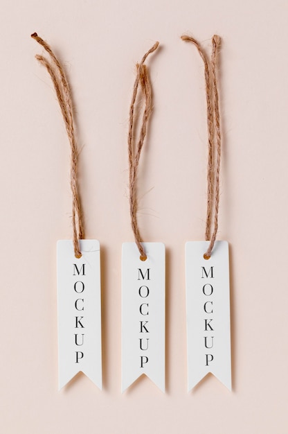 mock-up thin price tags hanging