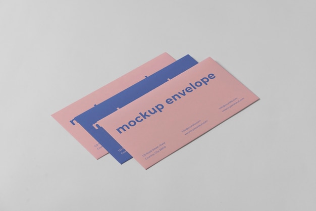 Mock-up of three c5 paper envelopes