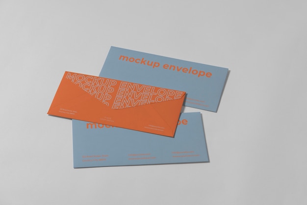 Mock-up of three c5 paper envelopes