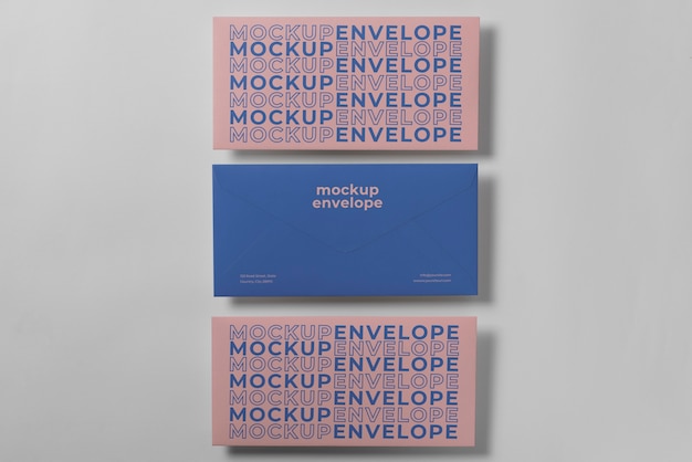 PSD mock-up of three c5 paper envelopes