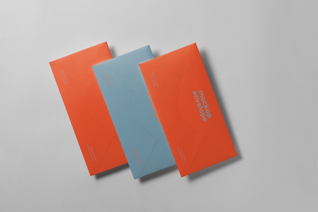 PSD mock-up of three c5 paper envelopes