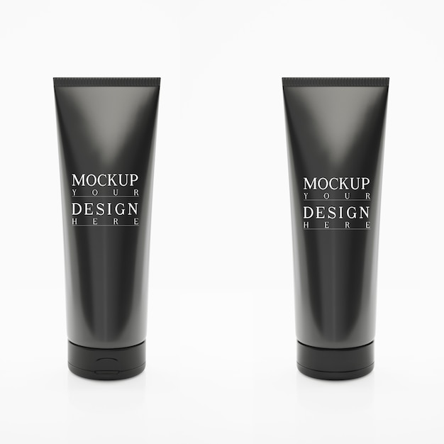 PSD mock up for tube of cream, black