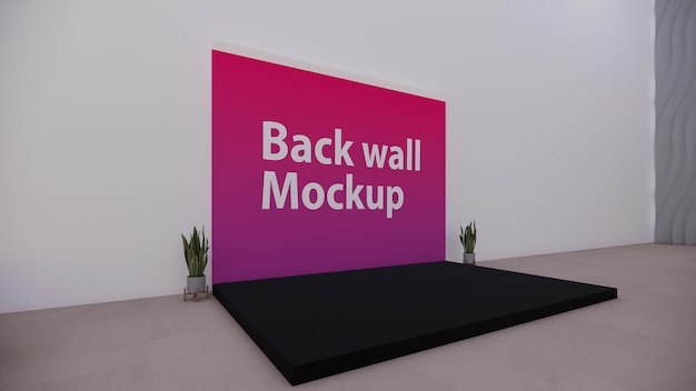 Mock-up van de achtermuur