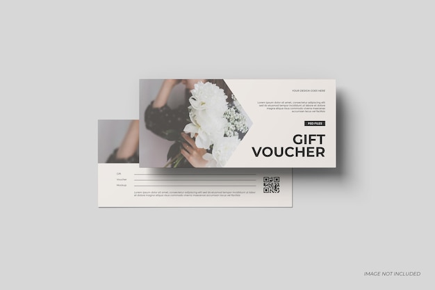 PSD mock-up van de cadeaubon