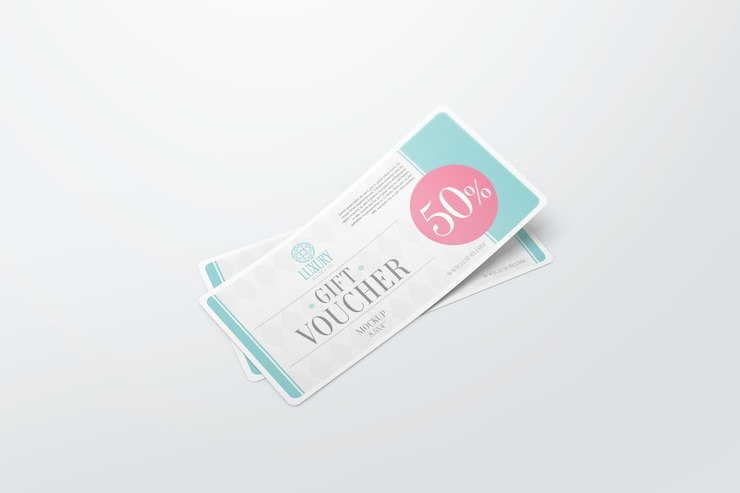 PSD mock-up van de cadeaubon