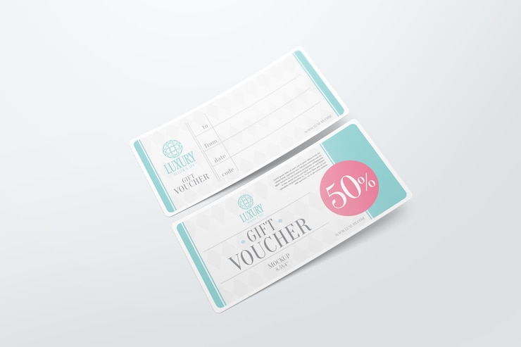 PSD mock-up van de cadeaubon