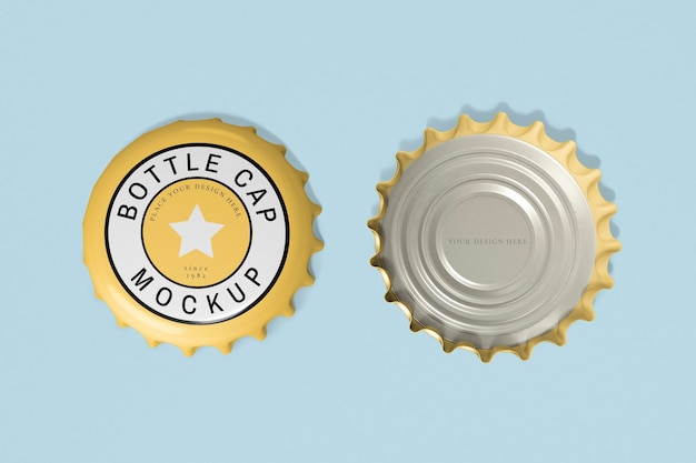 Mock-up van de dop van de fles voor het merken van drankenproducten