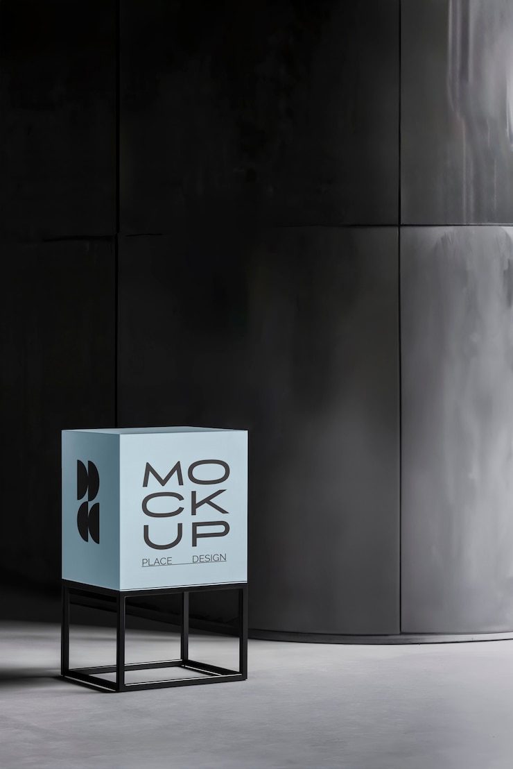 PSD mock-up van een banner voor binnenshuizen