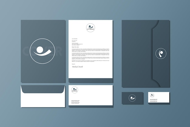 Mock-up van een bedrijfskortbriefpapier