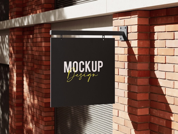 Mock-up van een hangbord