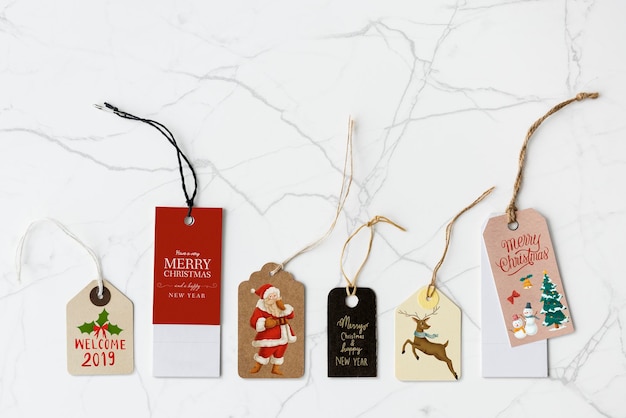 Mock-up van een kerstgroetingsontwerp