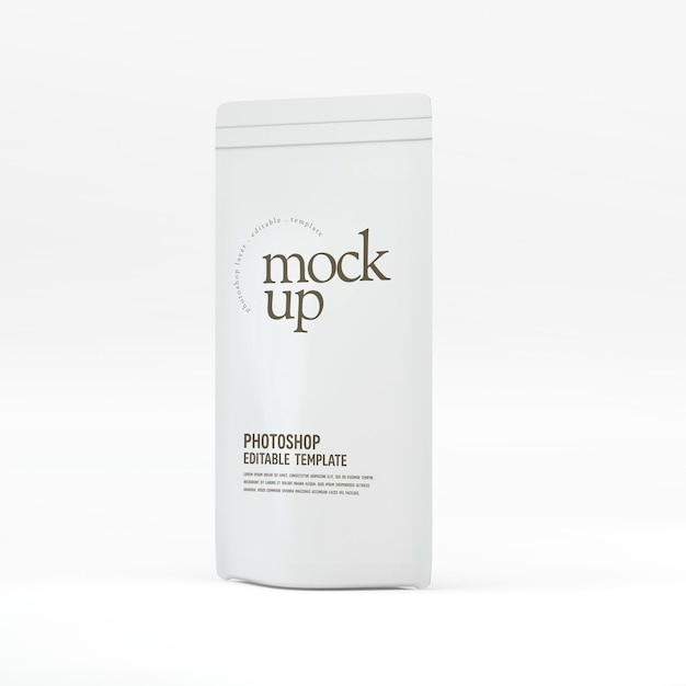 Mock-up van een packshot van een snackzak