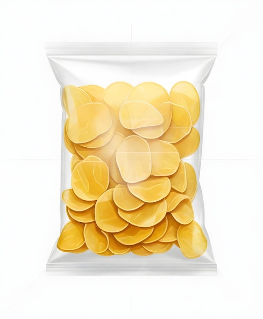 PSD mock-up van een snackchipszak