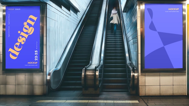 PSD mock-up van een stadsplakkaat