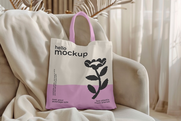 Mock-up van een stofzak voor binnenshuis