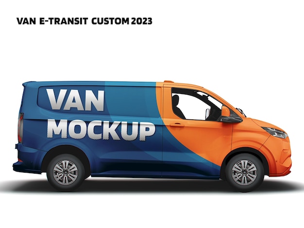 Mock up van etransit custom 2023