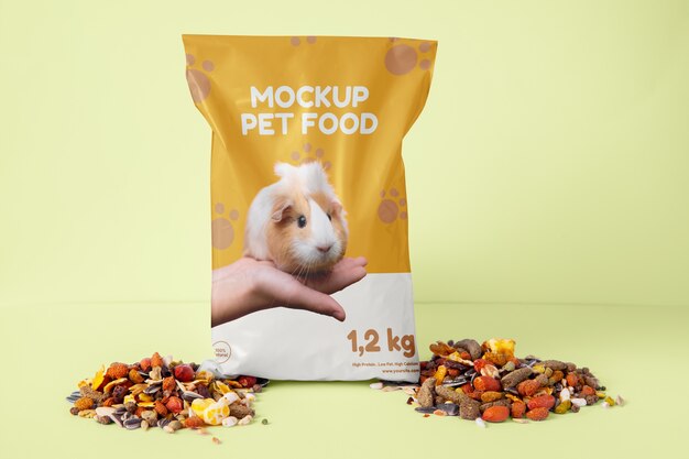 PSD mock-up van huisdierenvoer voor hamsters