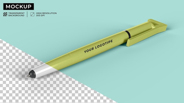 mock-up van witte multifunctionele pen die op de set ligt