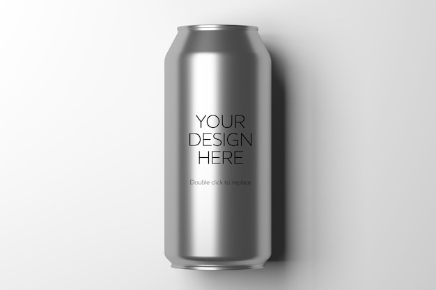 Mock up view of a metal can - 3d rendering