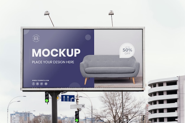 Mock-up voor reclameborden op straat