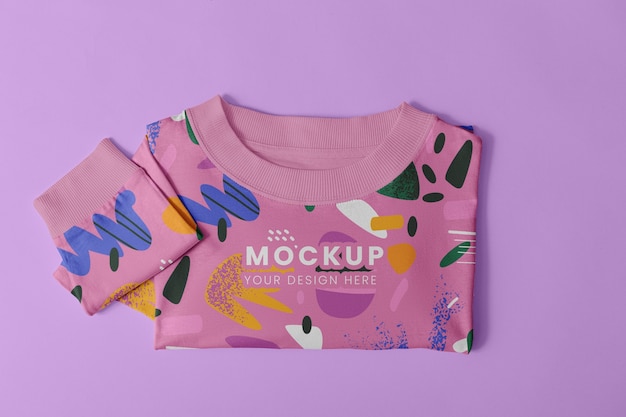 Mock-up voor sweatshirt met kleurrijke print