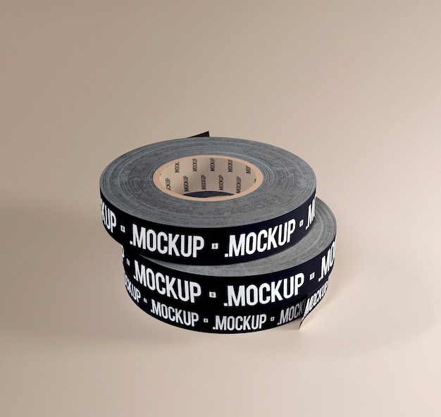 Mock-upontwerp met rollen ducttape