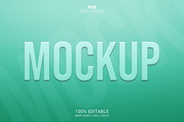 PSD mockup 3d psd bewerkbaar teksteffectontwerp