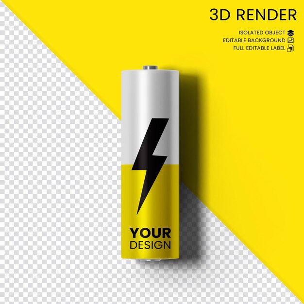 Mockup 3d render battery