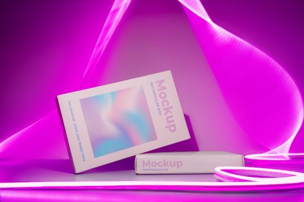 Mockup af rektangulær gradientboks