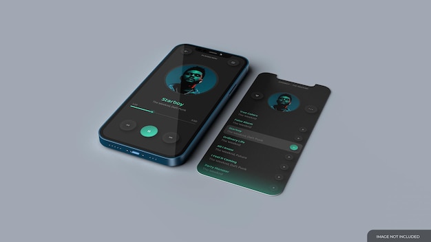 Mockup af smartphone-skærm