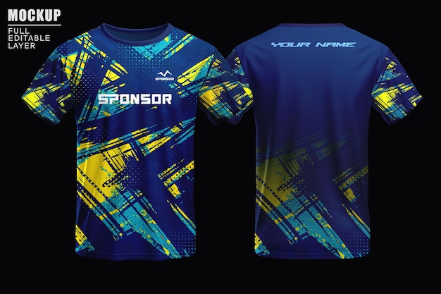 Mockup af sportsjersey, fuldt redigerbar