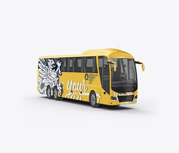 Mockup autobusów handlowych