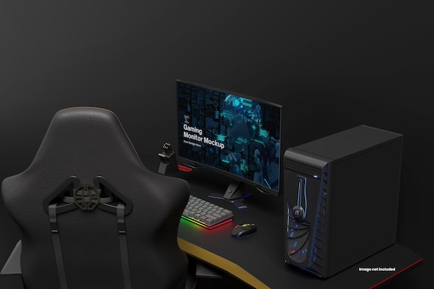 Mockup av gamingskärm