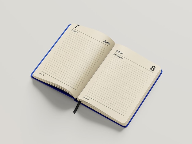 mockup av notatbok