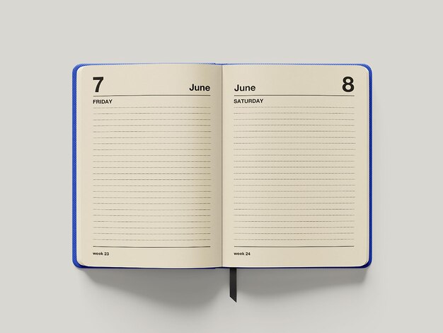 mockup av notatbok