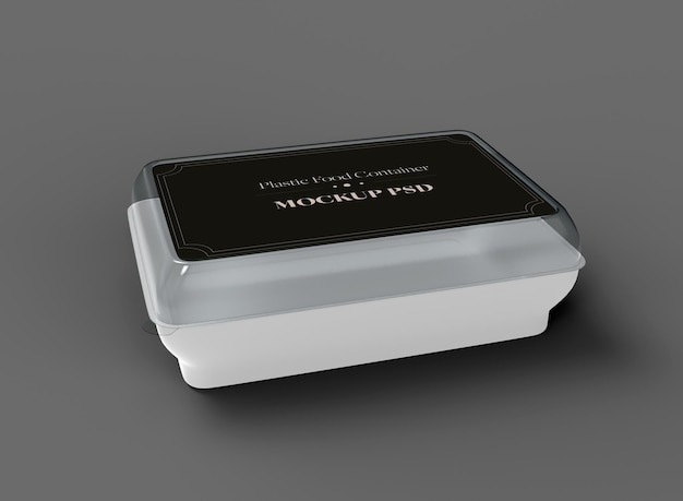 Mockup av plastmatbeholder