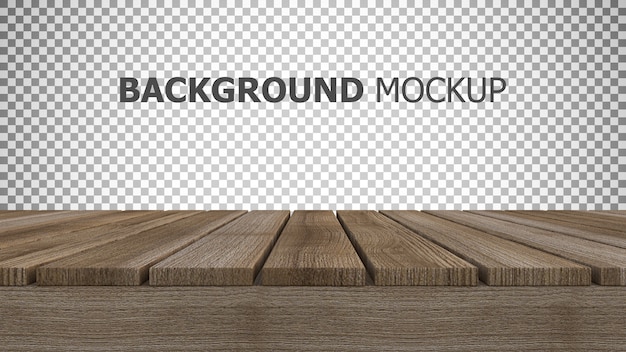 PSD mockup background for 3d rendering of wooden panel