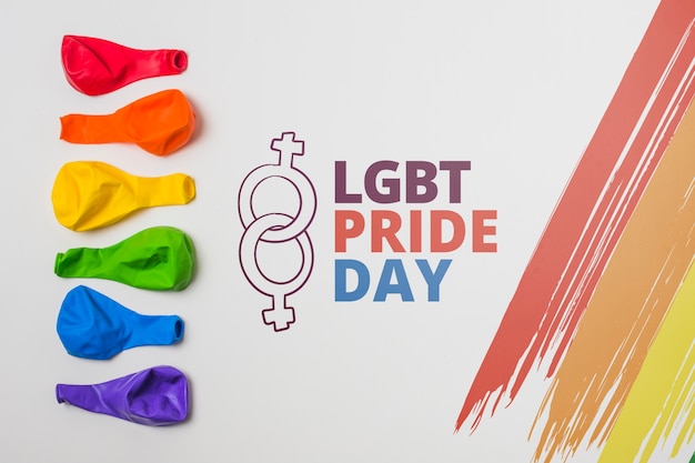 PSD mockup ballonnen voor gay pride