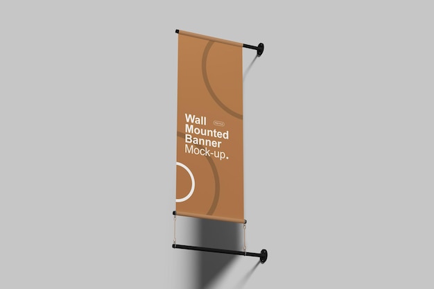 Mockup baneru zamontowanego na ścianie