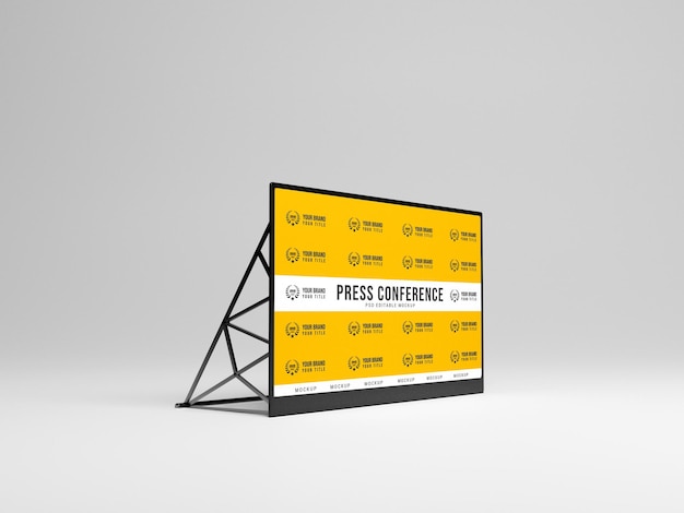 Mockup banner voor persconferentie