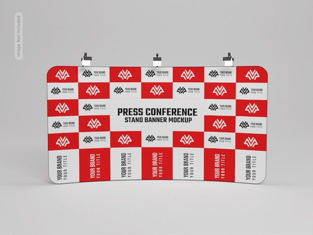 Mockup banner voor persconferentie