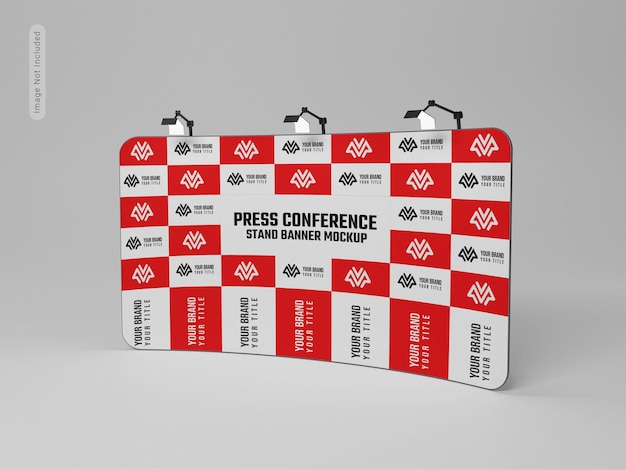 Mockup banner voor persconferentie