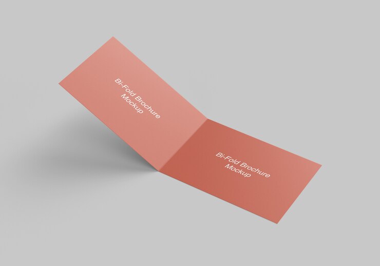 PSD mockup of bifold brochure