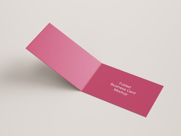 PSD mockup of bifolded business card