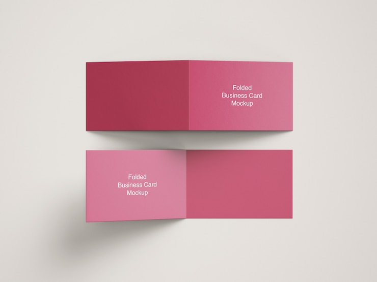 PSD mockup of bifolded business card
