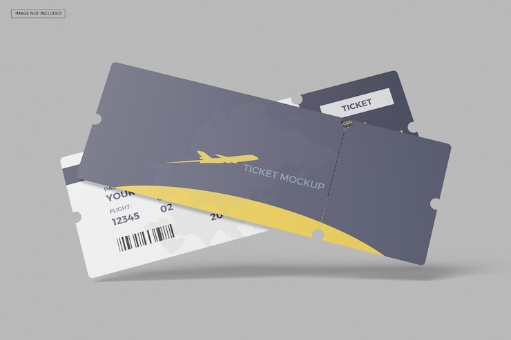 PSD mockup biletów papierowych