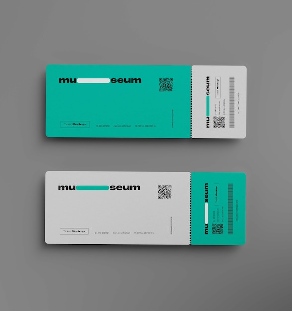 Mockup biletu na wydarzenie