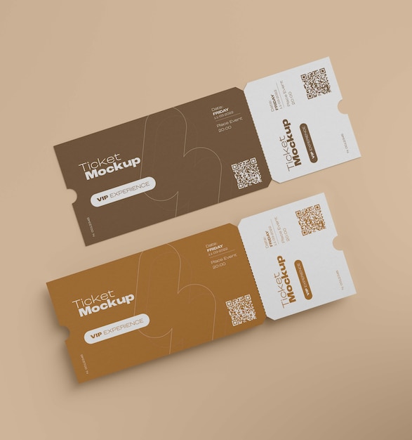 Mockup biletu na wydarzenie