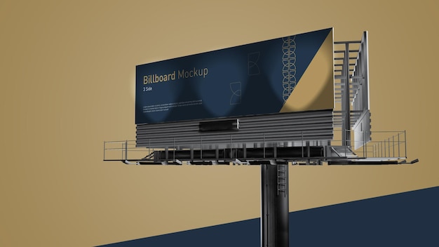 PSD mockup billboardu na 3 stronie